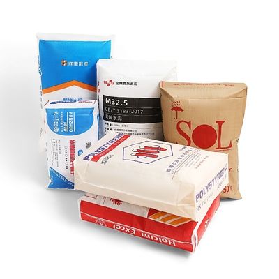 Laminated PP Woven Valve Bag Sack Block Bottom With Self Closing Valve
