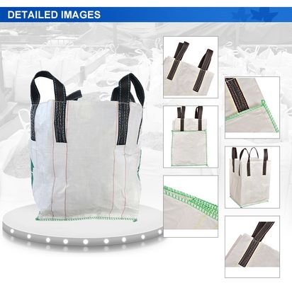 PP Cement Firewood Jumbo Bag 1 Ton Fibc Bulk Bags 120g/m2 - 220g/m2