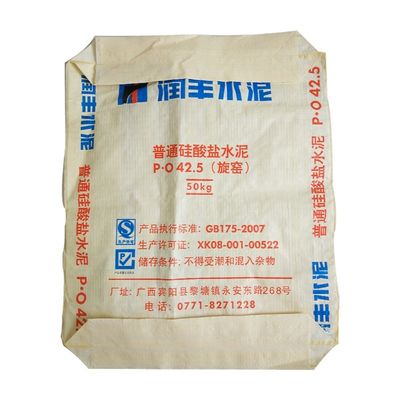 Empty Cement Bags Waterproof 25kg 40kg 50kg Sonic Seal Sleeve Empty PP Woven Bag For Building Powder