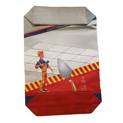 jakość  20kg 25kg 40kg 2 Ply Paper Bags / Kraft Paper Cement Bags With Adhesive Powder fabryka