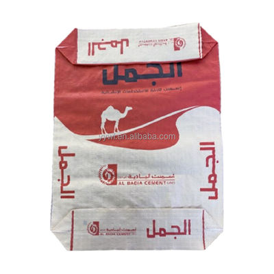 2 warstwy 90GSM Papierowy worek z zaworem Cement Opakowania worki 50kg Bloku Dołu dostosowane