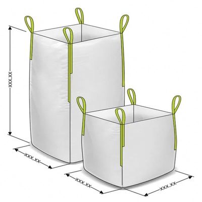 Worki cementowe Jumbo z płaskim dnem 1-tonowa torba zbiorcza z nadrukiem