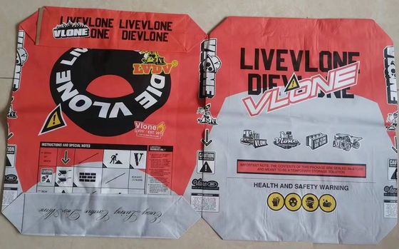 Wodoodporne 2-warstwowe torby papierowe Dostosowane worki cementowe 20 kg 90 g / m2 z nadrukiem