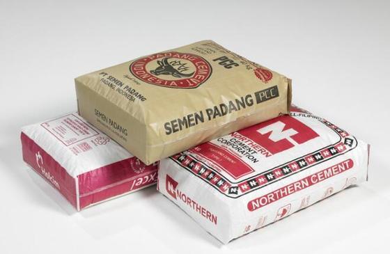 Tkana torba zaworowa laminowana z polipropylenu do worków cementowych o kwadratowym dnie 50 kg, nadruk na powierzchni, 100% dziewiczy polipropylen