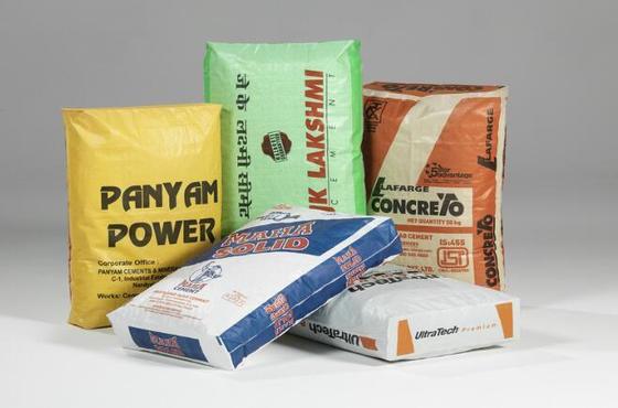 Tkana torba zaworowa laminowana z polipropylenu do worków cementowych o kwadratowym dnie 50 kg, nadruk na powierzchni, 100% dziewiczy polipropylen