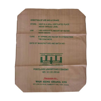 50kg Custom PP Woven Cement Bag with Laminated Printing