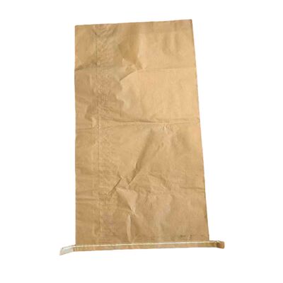 20kg Kraft Paper Bag with Open Mouth Sewn Bottom for Slag Remover Slag Collector Foundry Slag Packaging Custom Size Available