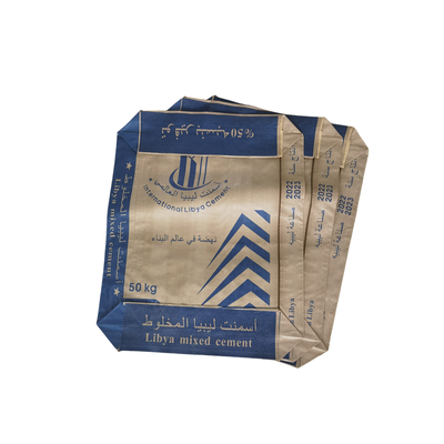 50KG PP Cement Bag Odporna na wilgoć Kwadratowe Dno Zawór PP Cementowa Torba Tkana Zawór 75GSM do 90GSM