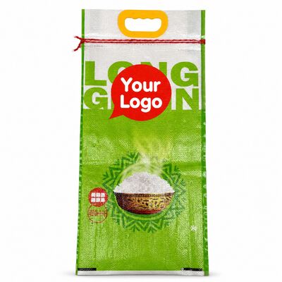 BOPP Laminate PP Woven Moisture Proof Rice Bags 25kg 50kg Heavy Duty Polypropylene Valve Bags Waterproof Agricultural Grain