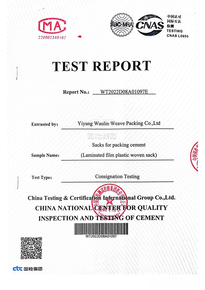 Yiyang Wanlin Weave Packing Co., Ltd. Kontrola jakości